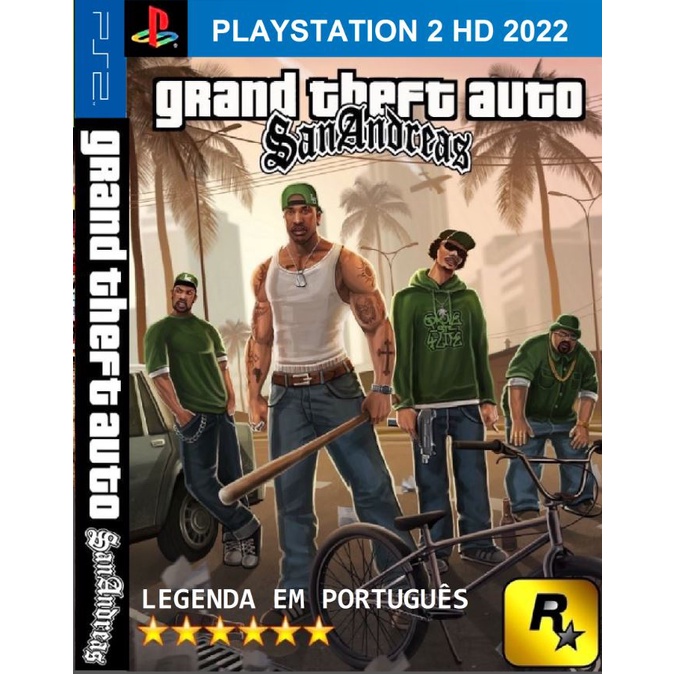 Jogo Gta San Andreas Para Playstation 2 Ps2 Fat Slim Patch