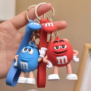 Desenho Animado M & Chaveiro Porta-Chaves Boneca De chocolate Tridimensional De silicone Para Mochila Pingente De Crianças
