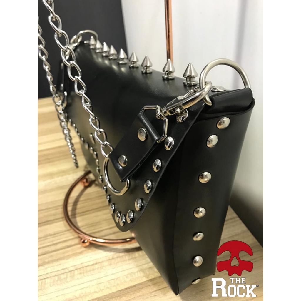 Bolsa AllBlack Feminina Punk Rock Gótico | Shopee Brasil