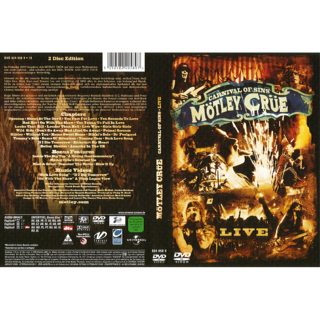 Motley Crue Carnival of Sins - ミュージック