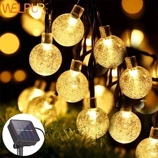 Welpur Cristal Bolha Bola Luzes Da Corda Solar Luz De Fadas Decoração Ao Ar Livre Gramado Árvore Ornamentos