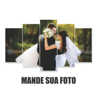 Quadros decorativos mosaico 5 peças personalizado foto casal crianças família desenho favorito anime mande sua foto