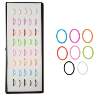40 Piercing De Nariz Argolinha Silicone Cores Sortidas - KIT Unissex Masculino femino Fashion Top Promação Pronta Entrega