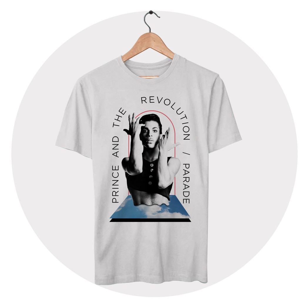 Camiseta Oficial Prince - Estampado Gráfico - Color Negro/Gris - Unisex