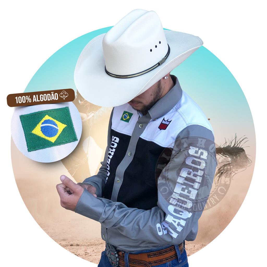 Camisa Radade Masculina Country Agro Peão Rodeio - PAINT HORSE MODA COUNTRY