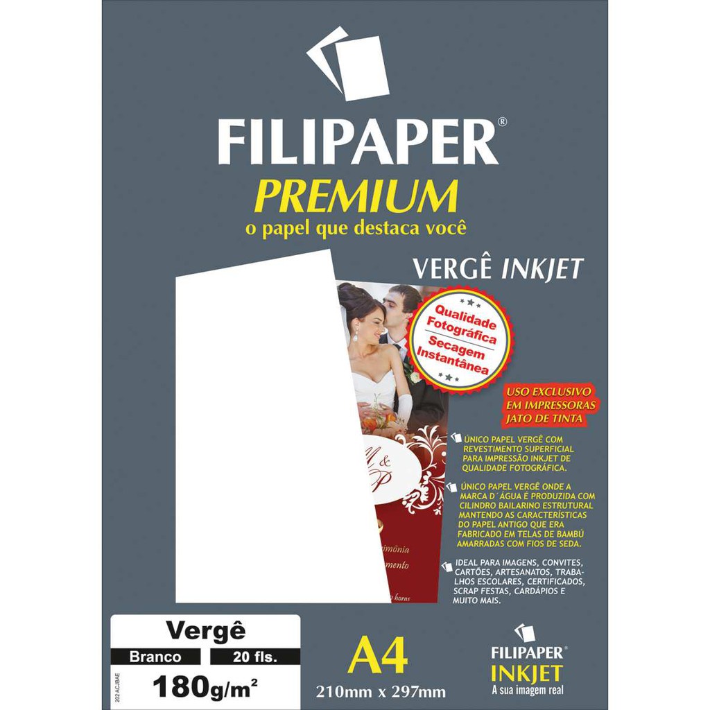 Papel A4 Verge Premium Branco 180g Shopee Brasil 7175