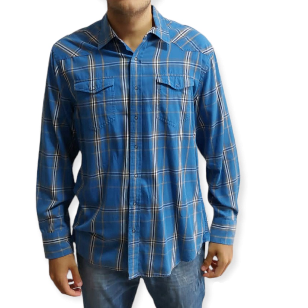 Camisa GAP Xadrez Azul - Compre Agora