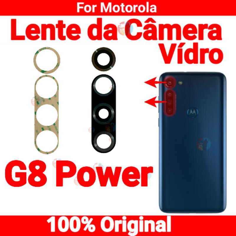 Lente Vidro Camera Traseira Motorola Moto G8 Power Original