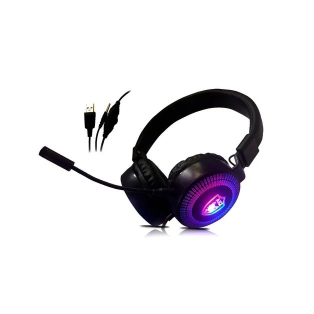 5 Fone Headphone Gamer Microfone Removivel Luz Rgb .