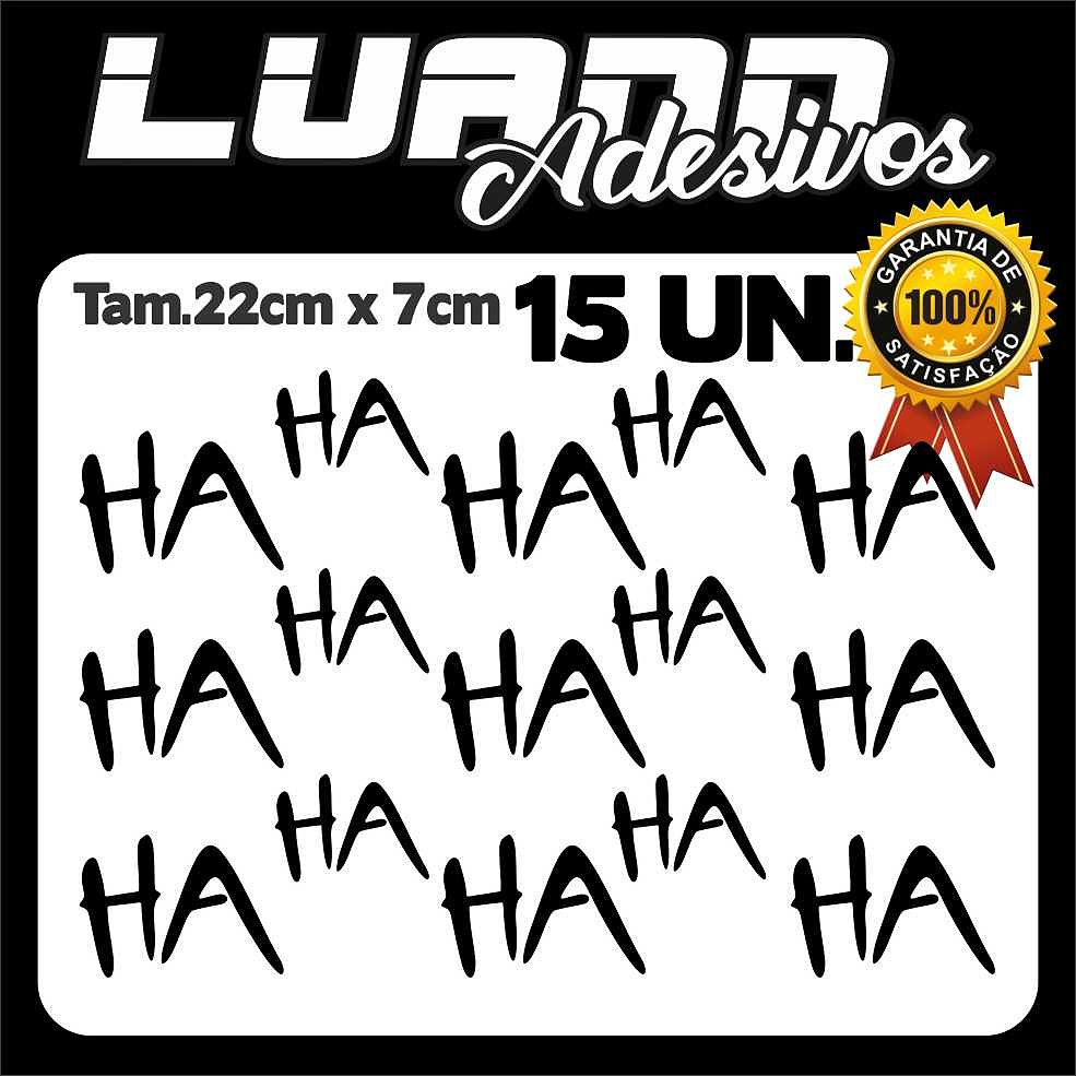 hahaha 15 unidades ha ha ha adesivo carro moto bike caminhão | Shopee ...