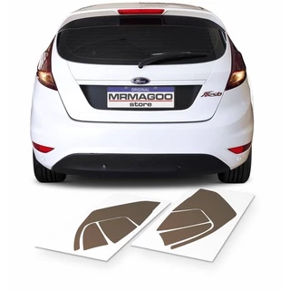 Máscara Negra Fumê Lanterna Traseira New Fiesta Hatch 2014 2015 2016 2017 2018 2019 Acessórios para Carro Adesivo Automotivo