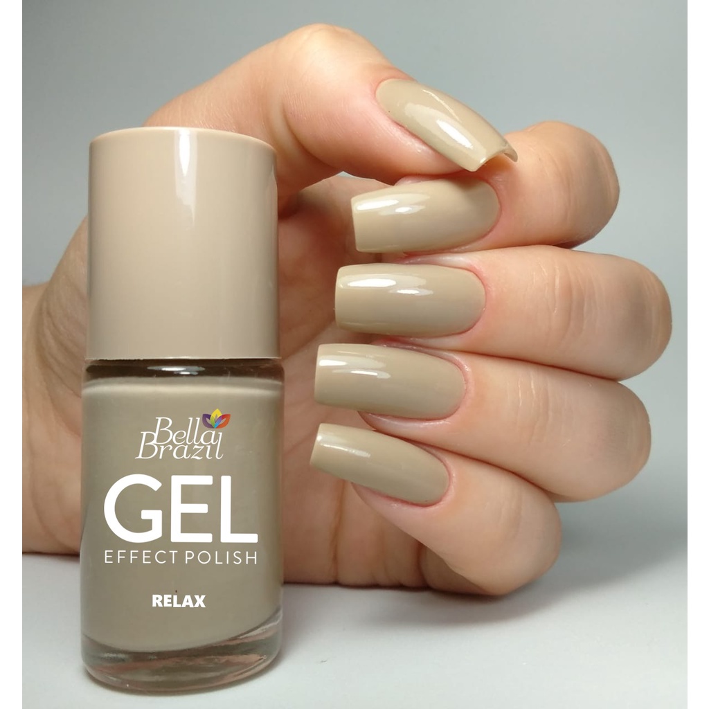 Esmalte Efeito Gel Seca Sem Cabine -Mais Brilho e Durabilidade 9ml ...