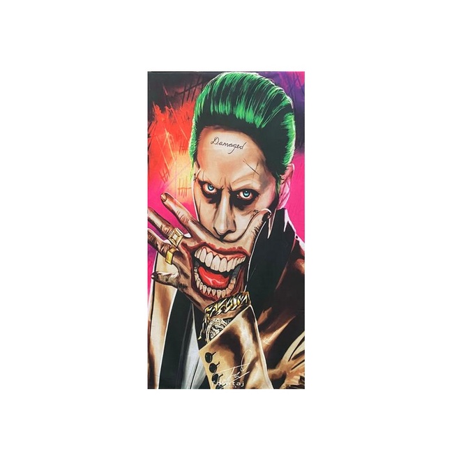 toalha de banho Personagem Arlequina e Coringa