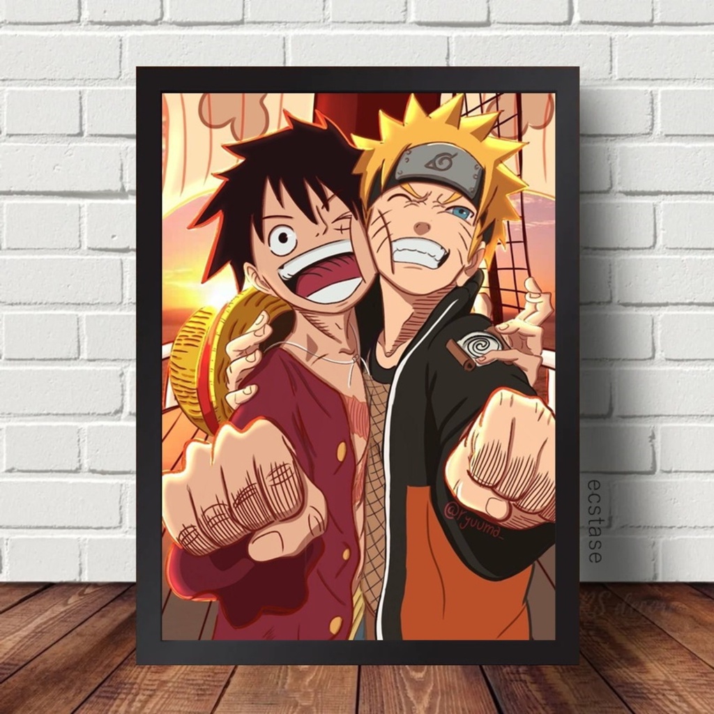 Quadros Decorativos Luffy One Piece Anime Para Quarto Painel Único