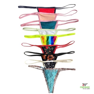 Calcinha Kit 10 Tangas Tira Elástica Atacado Envio Rápido