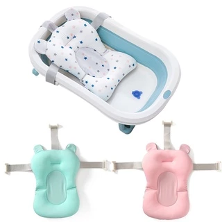 Almofada De Apoio Para Assento De Banho De Bebê/Cadeira De Banheira Dobrável Conforto Macia Antiderrapante