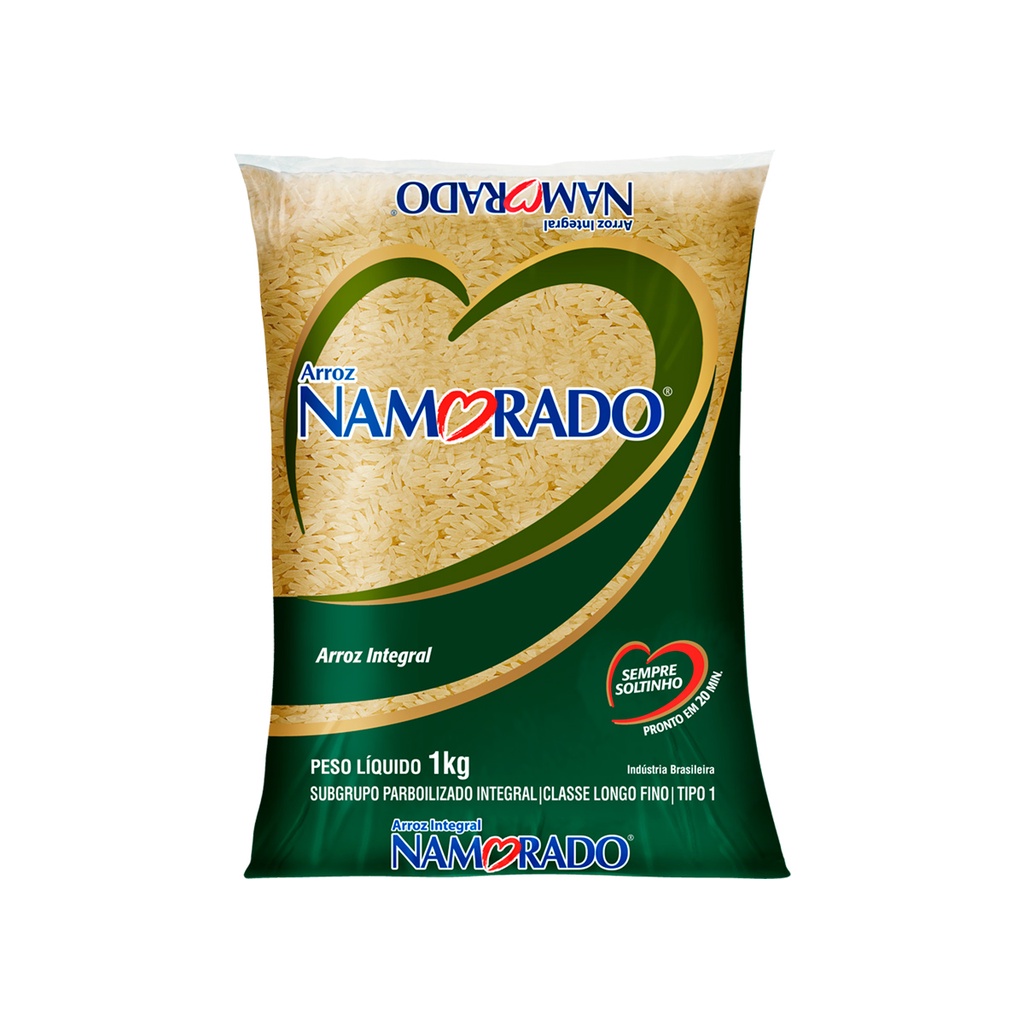 Arroz Integral Parboilizado Tipo 1 Longo Fino Namorado 1Kg | Shopee Brasil