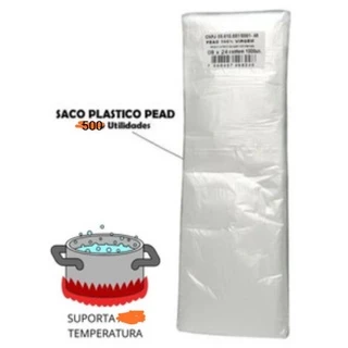 Saco Plástico Para Geladinho Gourmet 5x30cm C/500 Saquinho PEBD