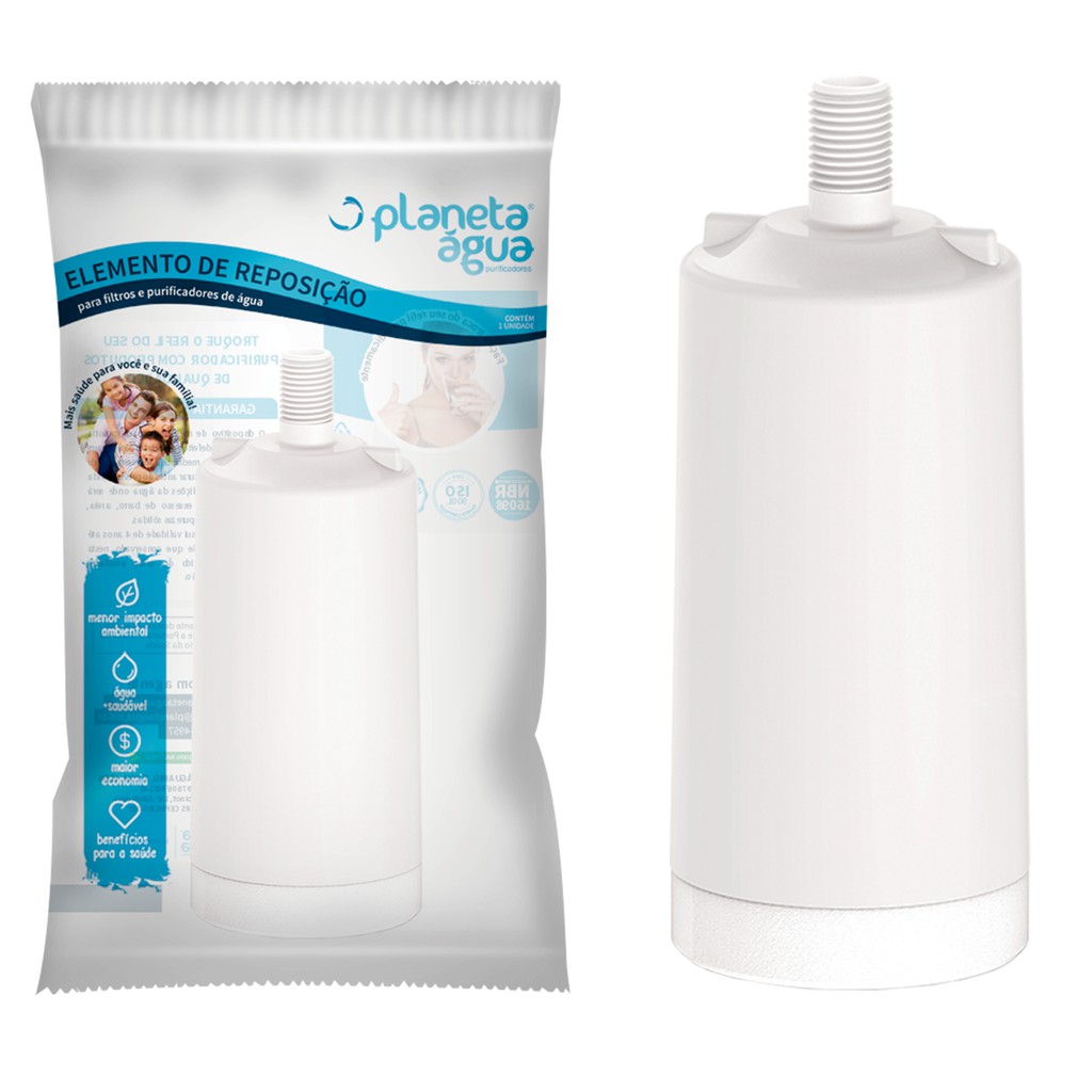 Imagem do produto Refil para Filtro Lorenzetti RV-01 Compatível - Refil Acqua Bella e Vitale Com Borracha Vedação- Planeta Água