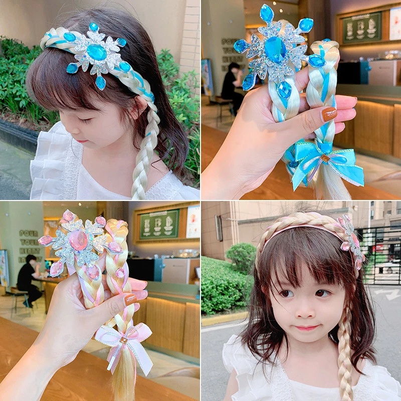 Disney frozen crianças coroa tiara princesa elsa bandana meninas de cristal  congelado bandana kawaii elsa crianças aniversário coroa presentes