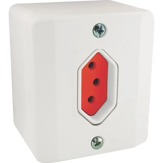 Tomada 3 Pólos (2P+T) 20a (Vermelho) Sistema X Branco Radial