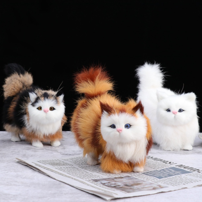 1 Unidade Ornamento De Modelo De Gato Brinquedos Para Gatinhos Gato  Artificial Ornamento Para Crianças Estátua De Gatinho Adorno De Gato Animal