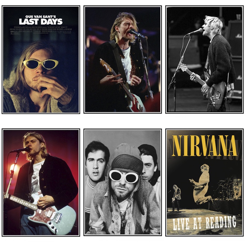 Dlkkklb Kurt Cobain Nirvana Frontman Pôsteres De Arte Para Parede