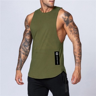 Brand Workout Gym Mens Tank Top Vest Sleeveless Sportswear Shirt Fashion  Clothing Bodybuilding Singlets Cotton Fitness