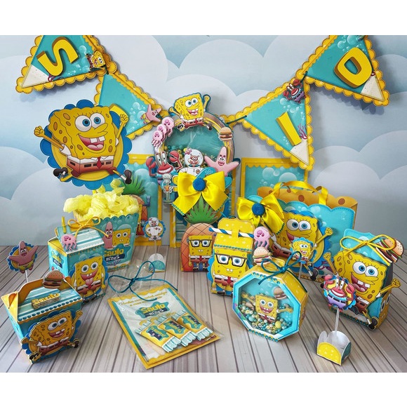 10 Caixas Milk Personalizada - Tema Bob Esponja - Lembrancinha Infantil -  Mesversario