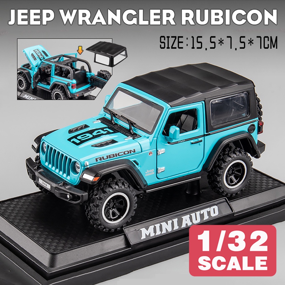 KLT 1 : 22 JEEP Wrangler Rubicon 4X4 Carro De Brinquedo Modelo De