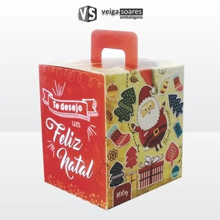 50 unid. Caixa Embalagem para Panetone de 100g 250g e 500g Natal vários modelos.
