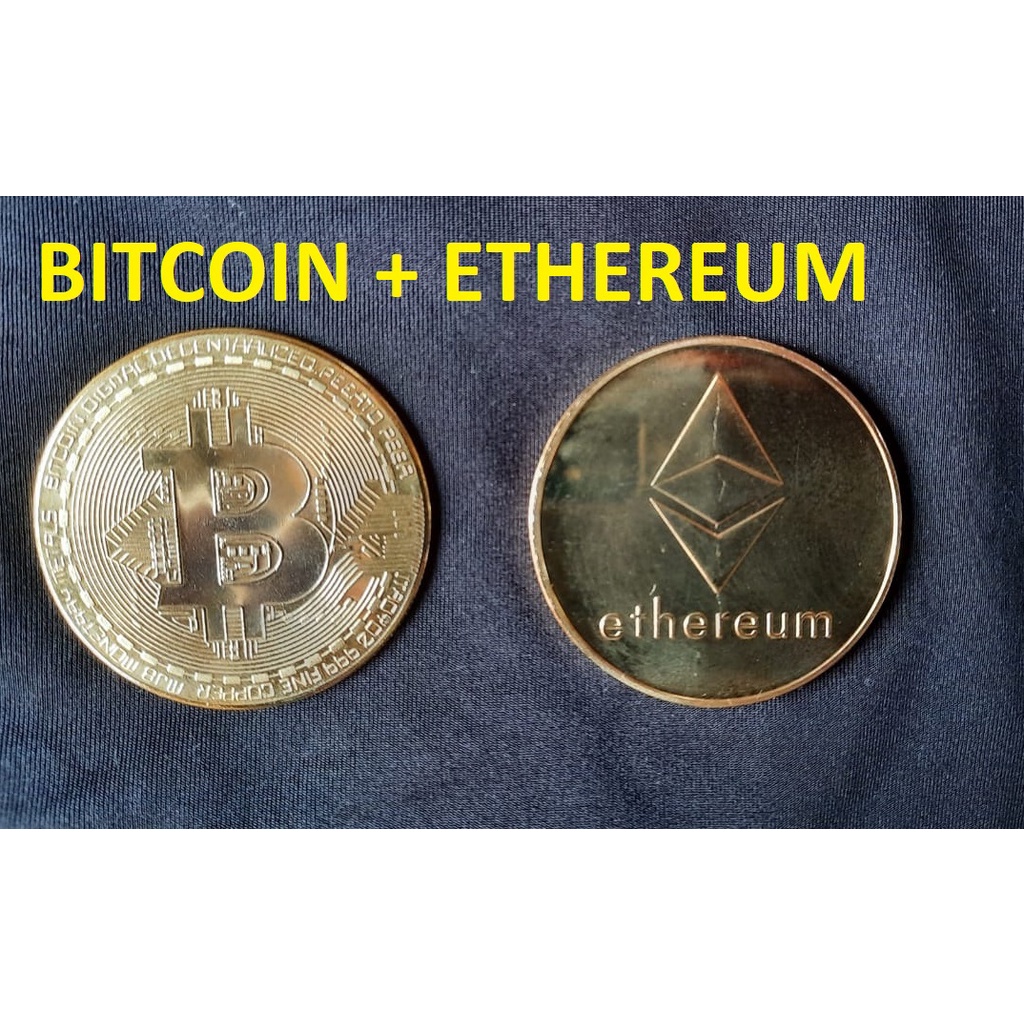 Bitcoin Moeda Física Banhado à Ouro - Melhora o Preço