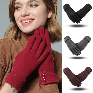 Luvas Térmicas Femininas À Prova De Vento Veludo