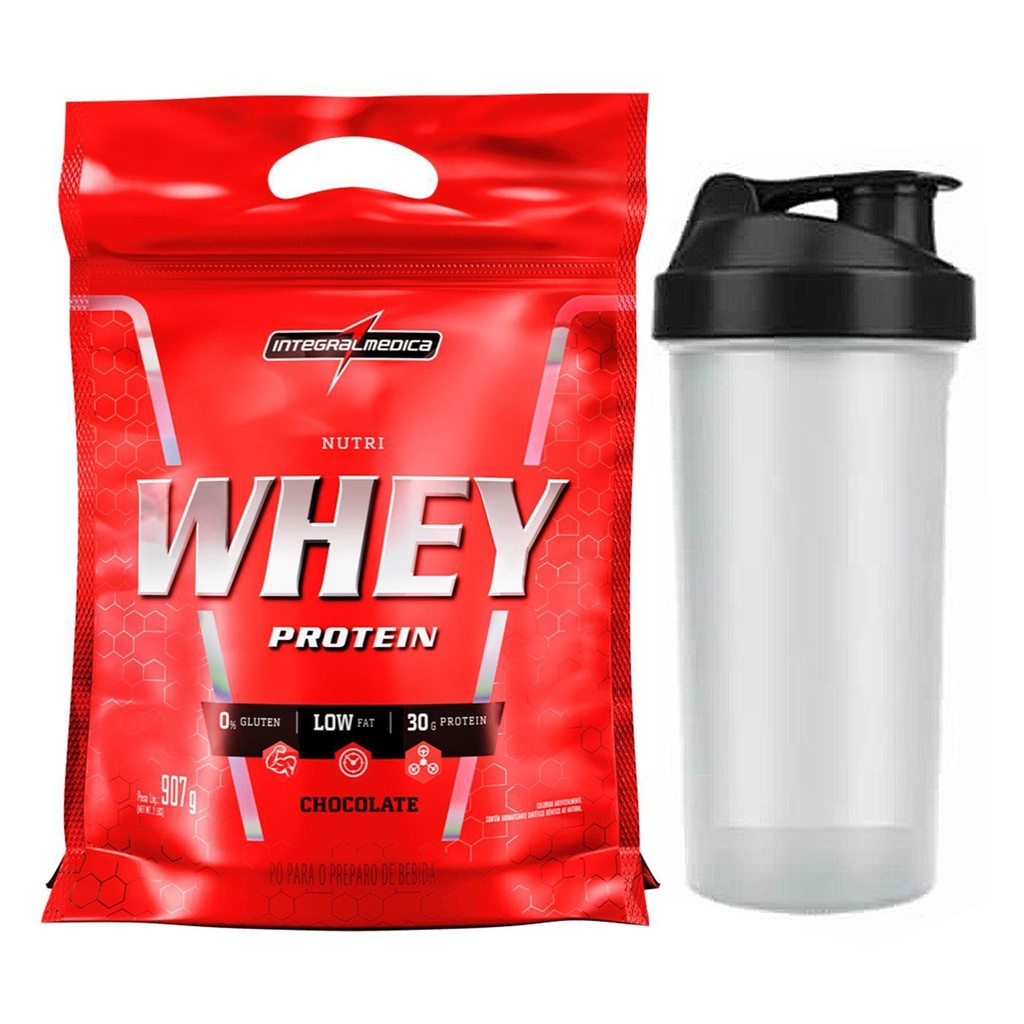 Nutri Whey Protein 907 + Coqueteleira – Hipercalórico – Integralmedica