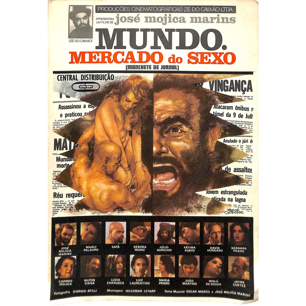 Folder do Filme Mundo Mercado Do Sexo - Zé Do Caixão - Autografado | Shopee  Brasil