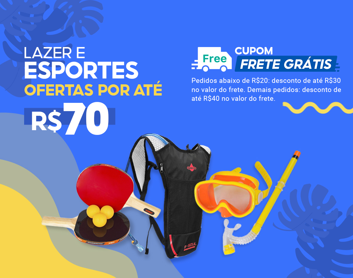 Esportes e Lazer até R$30, Promoção de Verão 2024