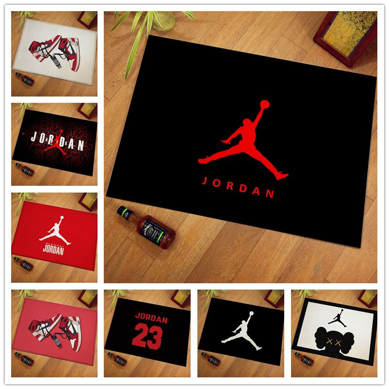 40x60CM Tapete De Flanela Macio Cozinha Quarto Decoração Antiderrapante NBA Piso Porta