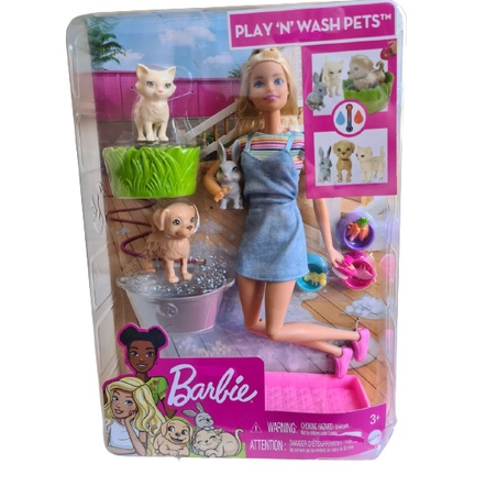 BONECA BARBIE COM CENARIO E ANIMAL PET SHOP GRG90 - MATTEL - Star