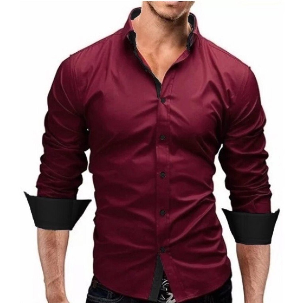 Camisa Masculina Slim Fit Luxo Pronta Entrega Shopee Brasil