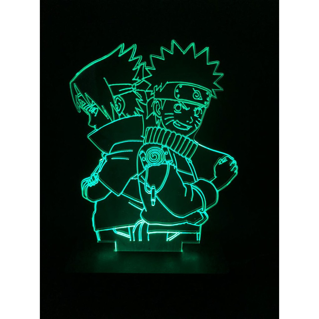 Sasuke Naruto Luminária de Parede Led Rgb