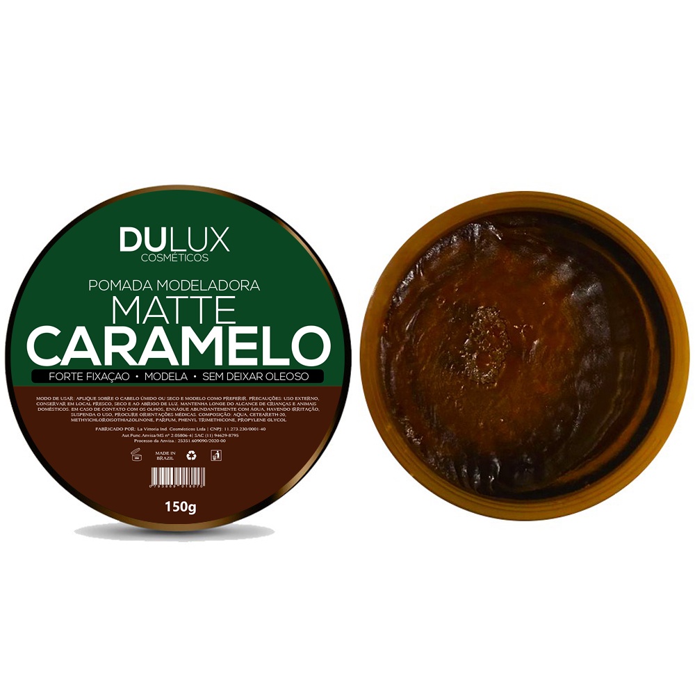 01 Cera Modeladora Dulux Matte Caramelo 150g Cabelo E Barba Para Cabelo e Barba