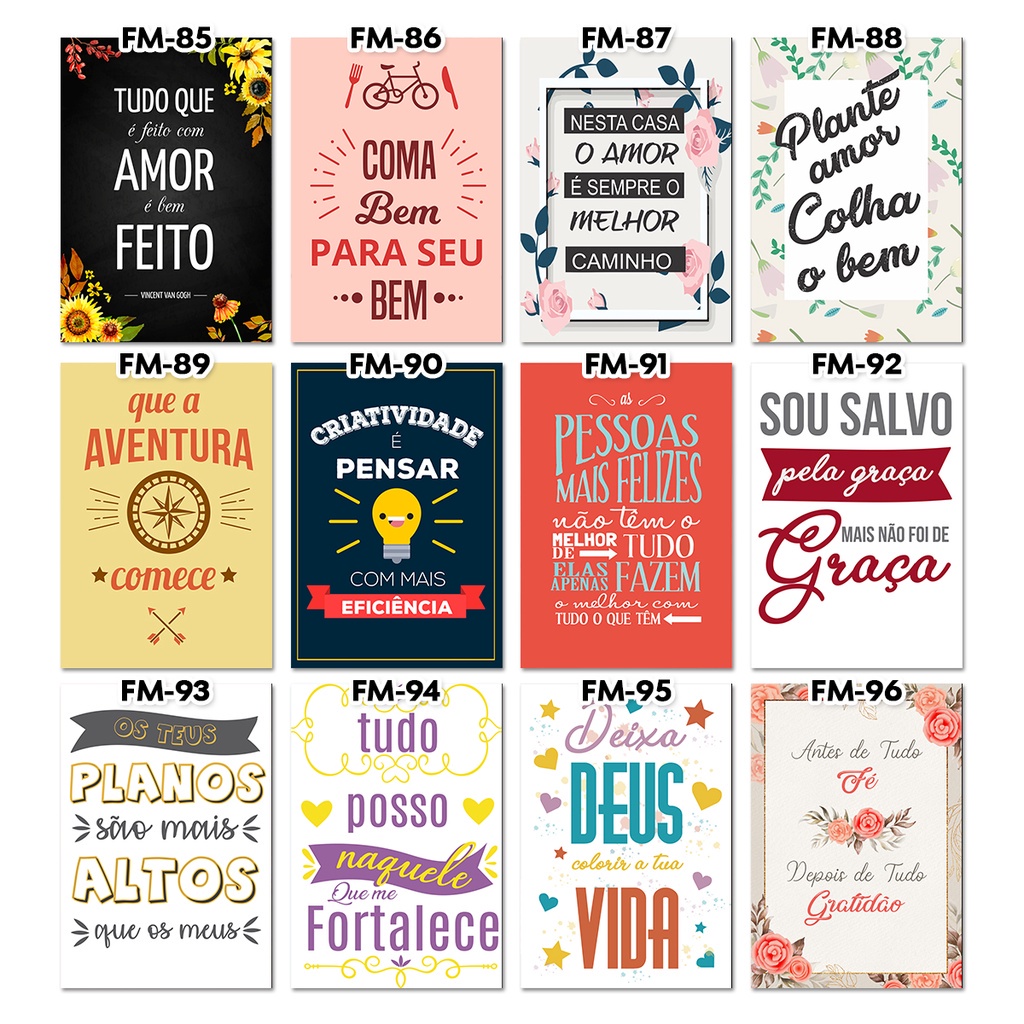 Placas Decorativas 15x21Cm Frases Motivacionais | Shopee Brasil