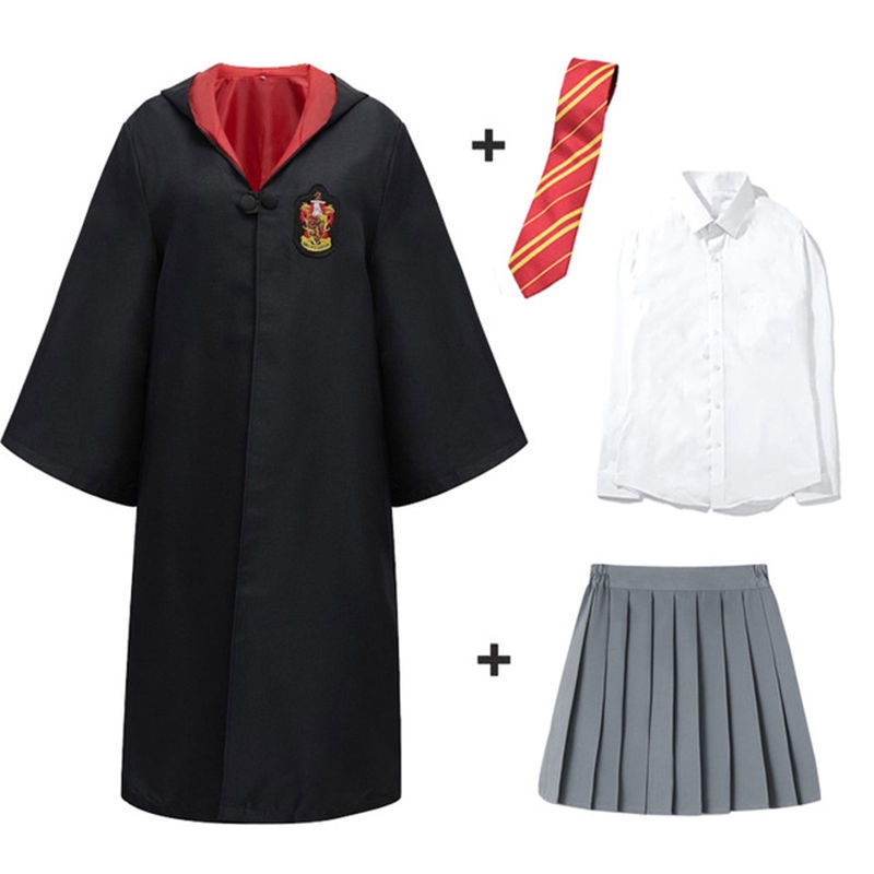 Uniforme Escolar Adulto Crianças Traje De Hufflepuff Sonserina Hermione Pakaian