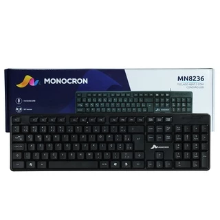 Teclado Escritório Mn8236 107 Teclas Preto 1.5m Monocron