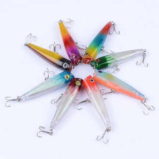 65mm/6.6g Isca De Pesca Equipamento Para Lago Marinho Flutuante Popper Wobbler Natação