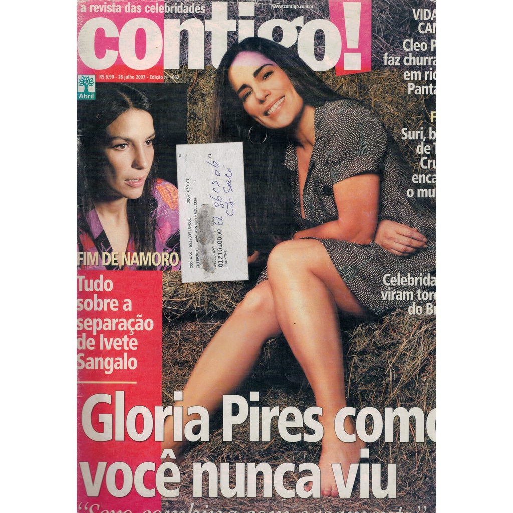 REVISTA CONTIGO, DE 26/07/2007 EDIÇÃO 1662, COM GLORIA PIRES NA CAPA.