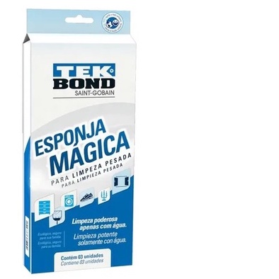 Esponja Magica Limpeza Pesada C/ 03 Unid Tekbond