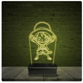 Led Luminária Acrílico Abajur - One Piece Anime