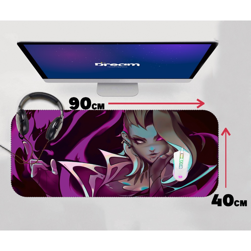 Mouse Pad Gamer Valorant Extra Grande 90x40 Personalizado borda costurada mousepad fade reyna