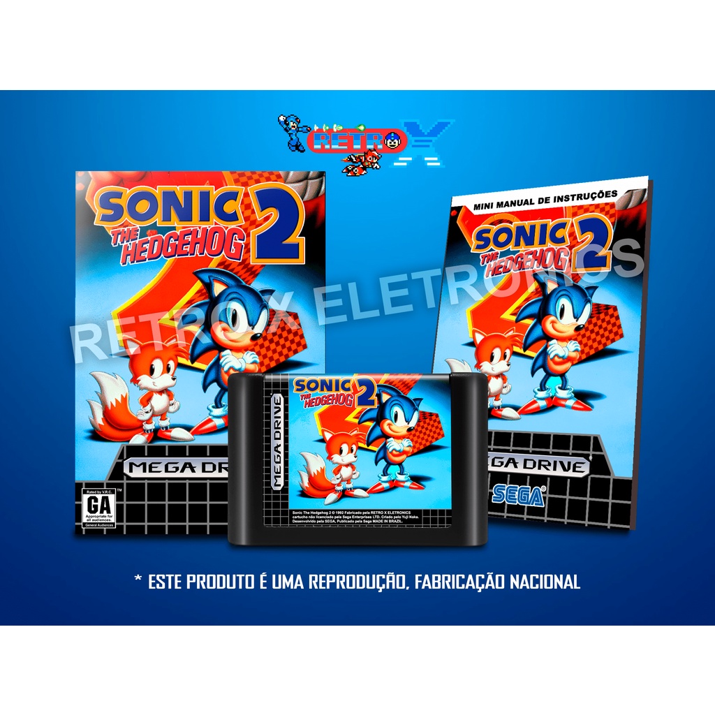 Sonic 2 - COMPLETO MEGA DRIVE | Shopee Brasil